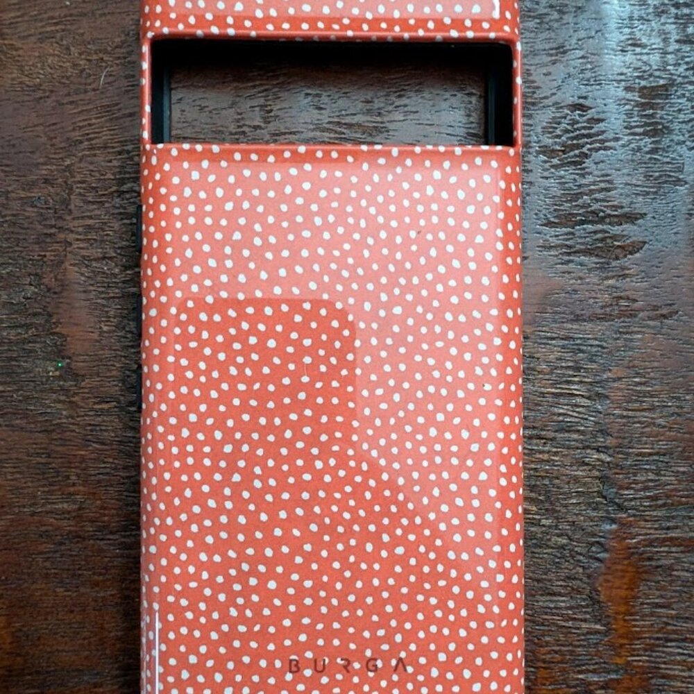 EUC Burga Phone Case for Pixel 7 - Orange with white dots